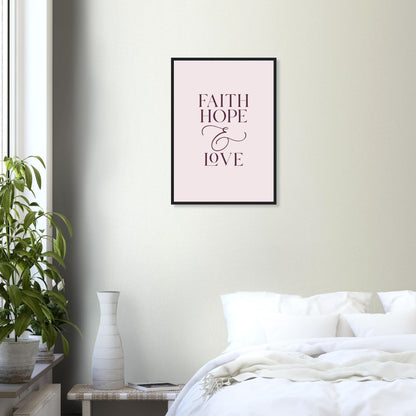 Faith, Hope & Love Framed Wall Art · Inspirational Wall Art - The Growcademy