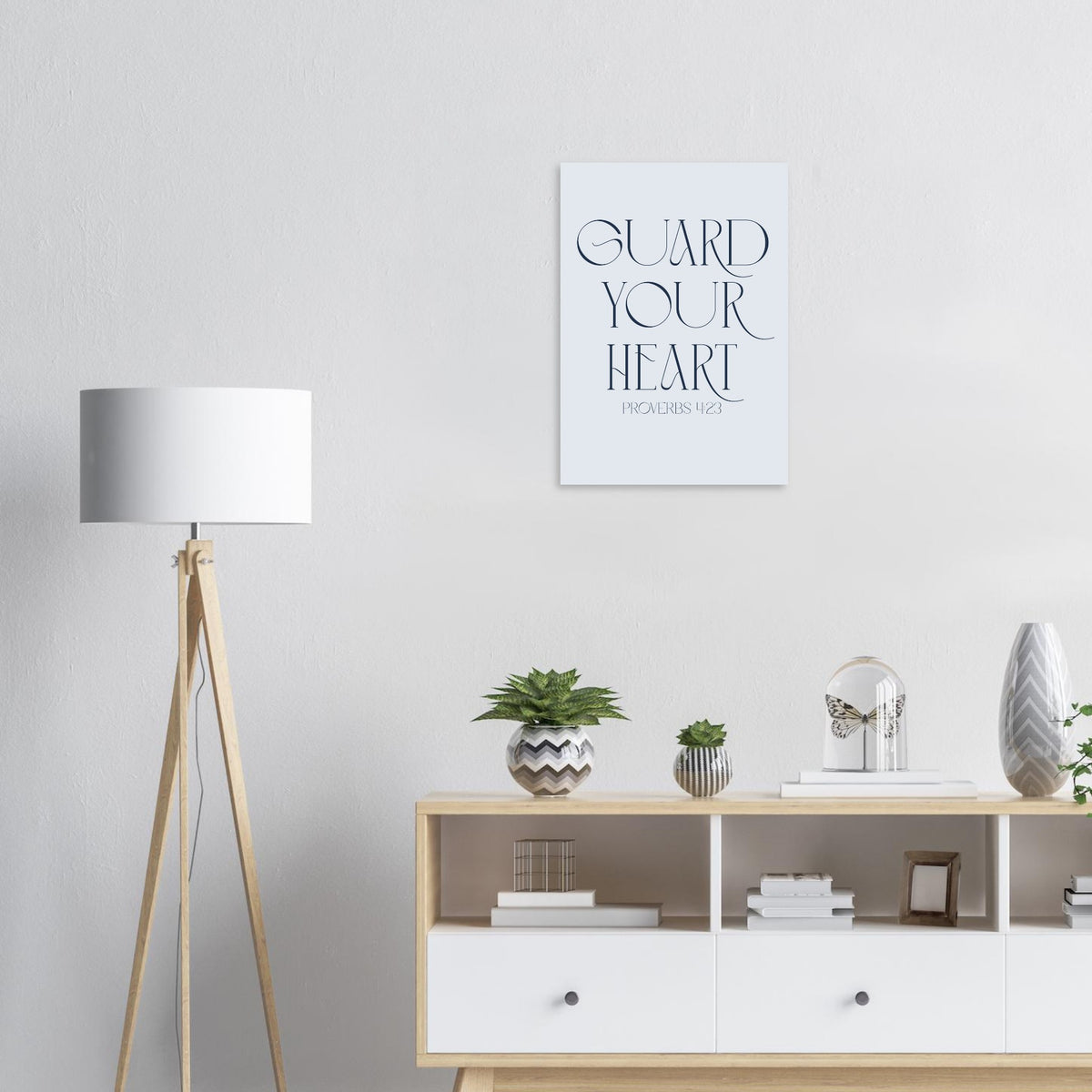 Guard Your Heart Art Print (Unframed) · Proverbs 4:23 Faith Wall Art - The Growcademy