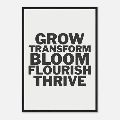 Growth Statement Framed Print · Inspirational Wall Art - The Growcademy