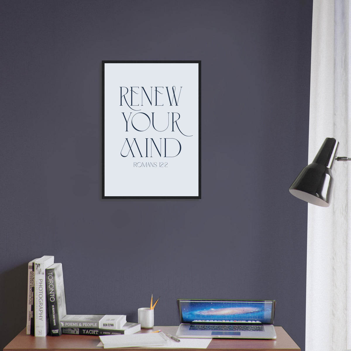 Renew Your Mind Framed Print · Romans 12:2 Faith Wall Art - The Growcademy