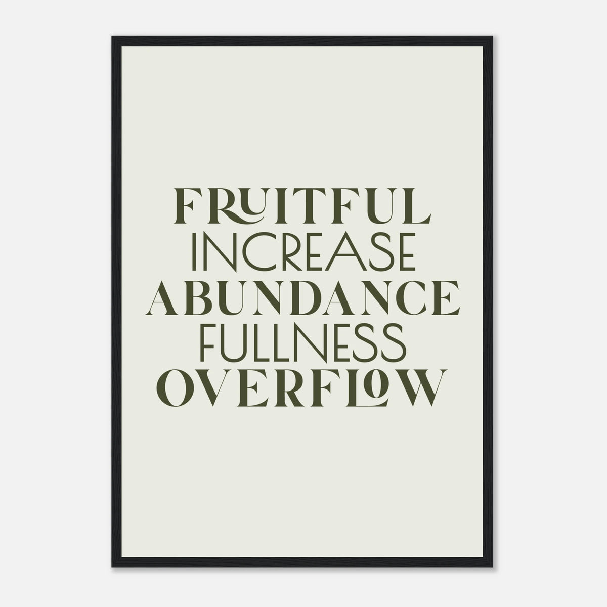 Words of Abundance Framed Print · Inspirational Wall Art - The Growcademy