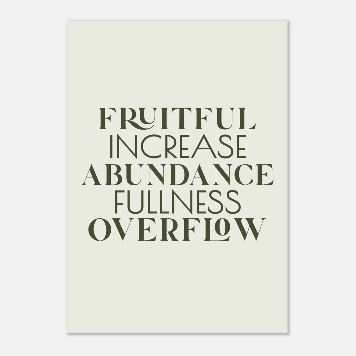 Words of Abundance (Unframed) Print · Inspirational Wall Art - The Growcademy
