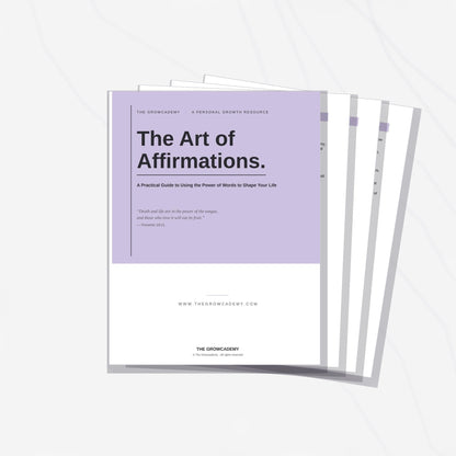 The Art of Affirmations faith-based affirmations guide cover — The Growcademy