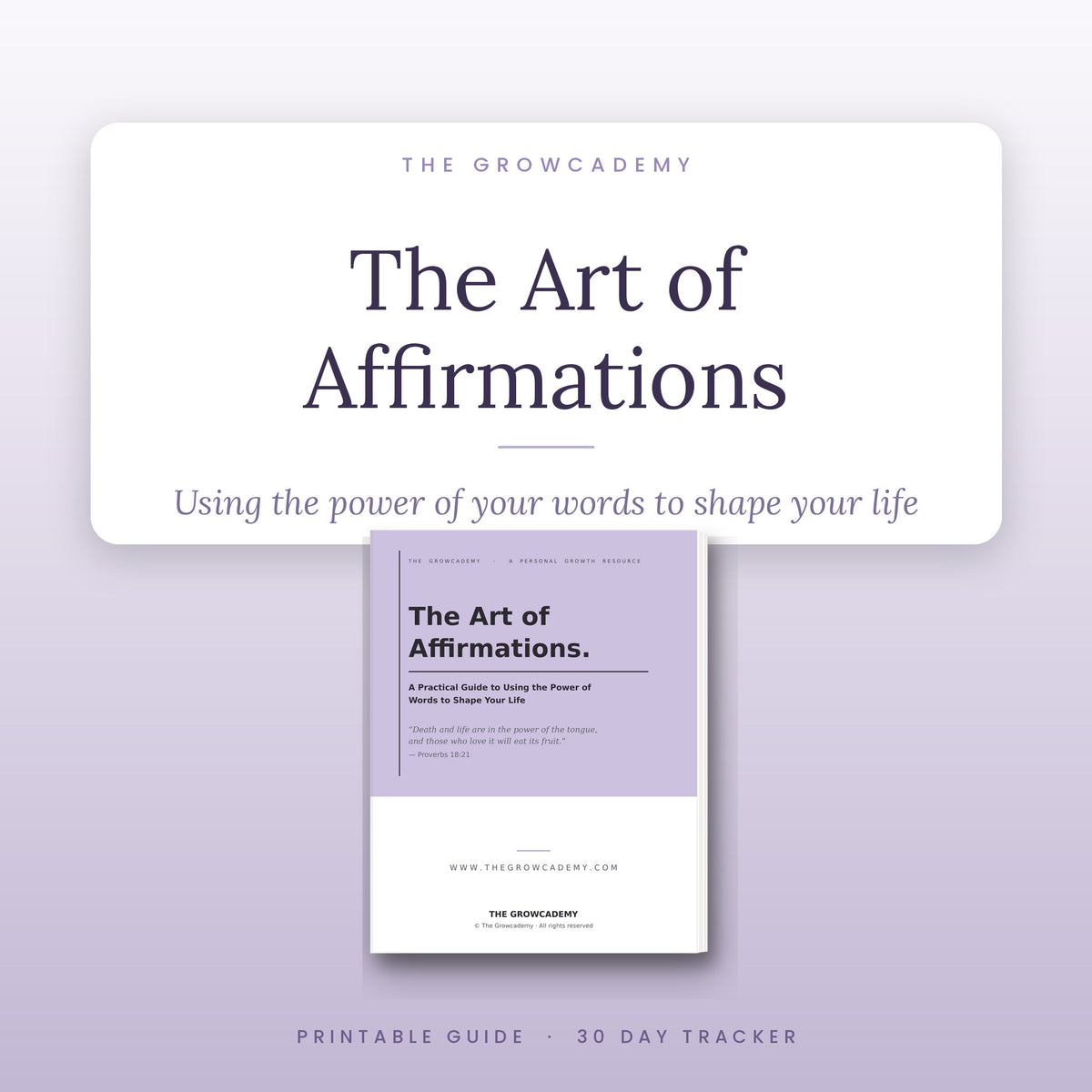 The Art of Affirmations Guide - Digital Download - The Growcademy