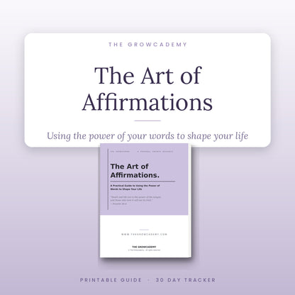 The Art of Affirmations Guide - Digital Download - The Growcademy