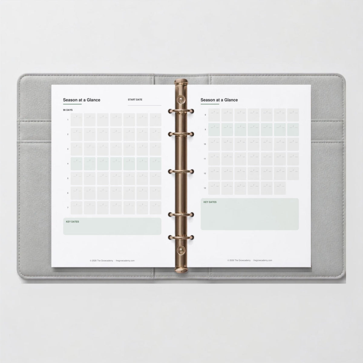 Grow by Design Planner: Growth & Wellness Edition - Undated 90-Day - Digital or Printable - The Growcademy