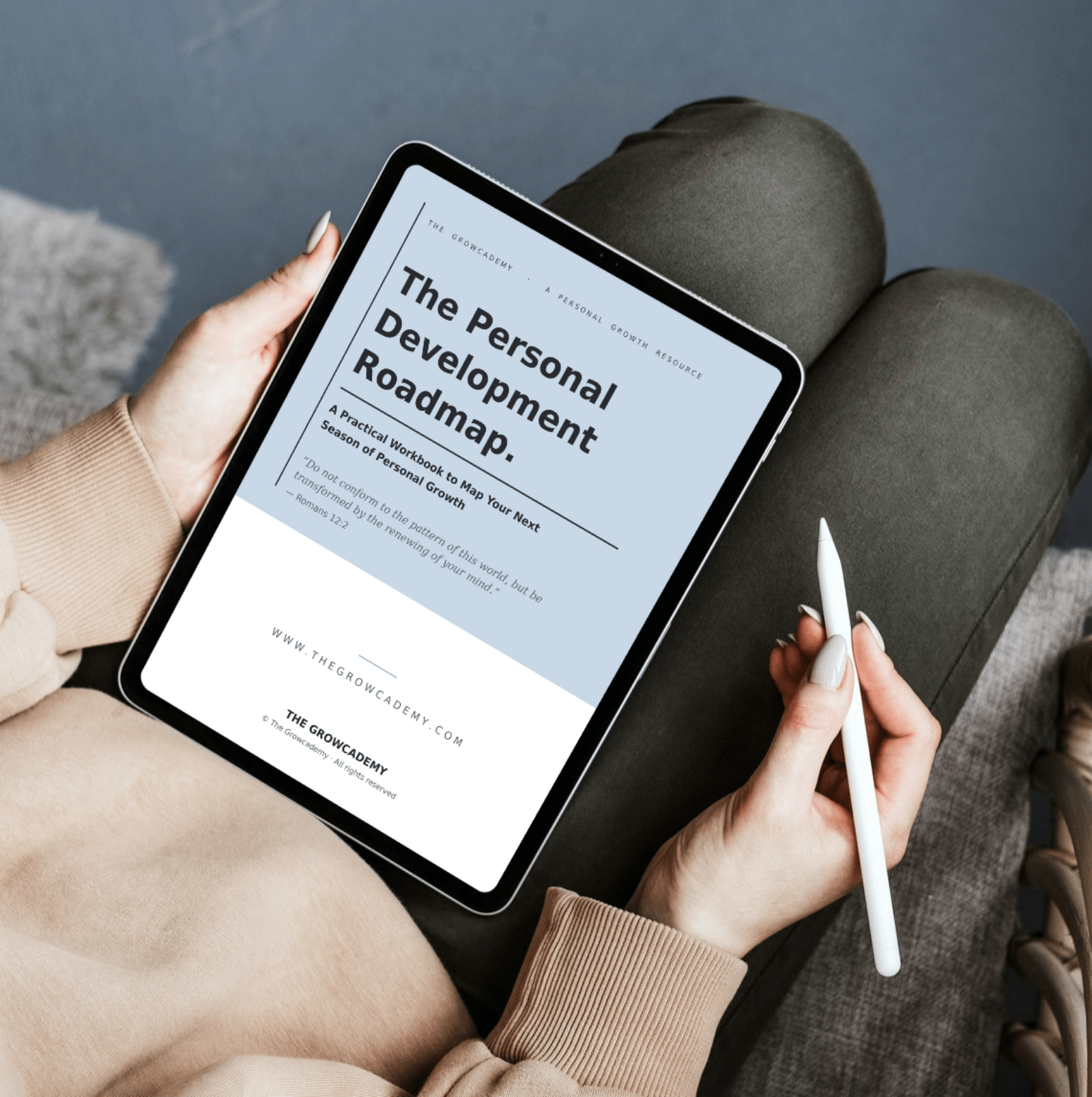 The Personal Development Roadmap faith-based growth workbook cover — The Growcademy