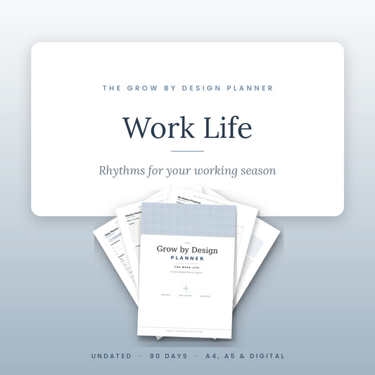 Grow by Design Planner for Work Life – Undated 90-Day Planner - Printable or Digital - The Growcademy