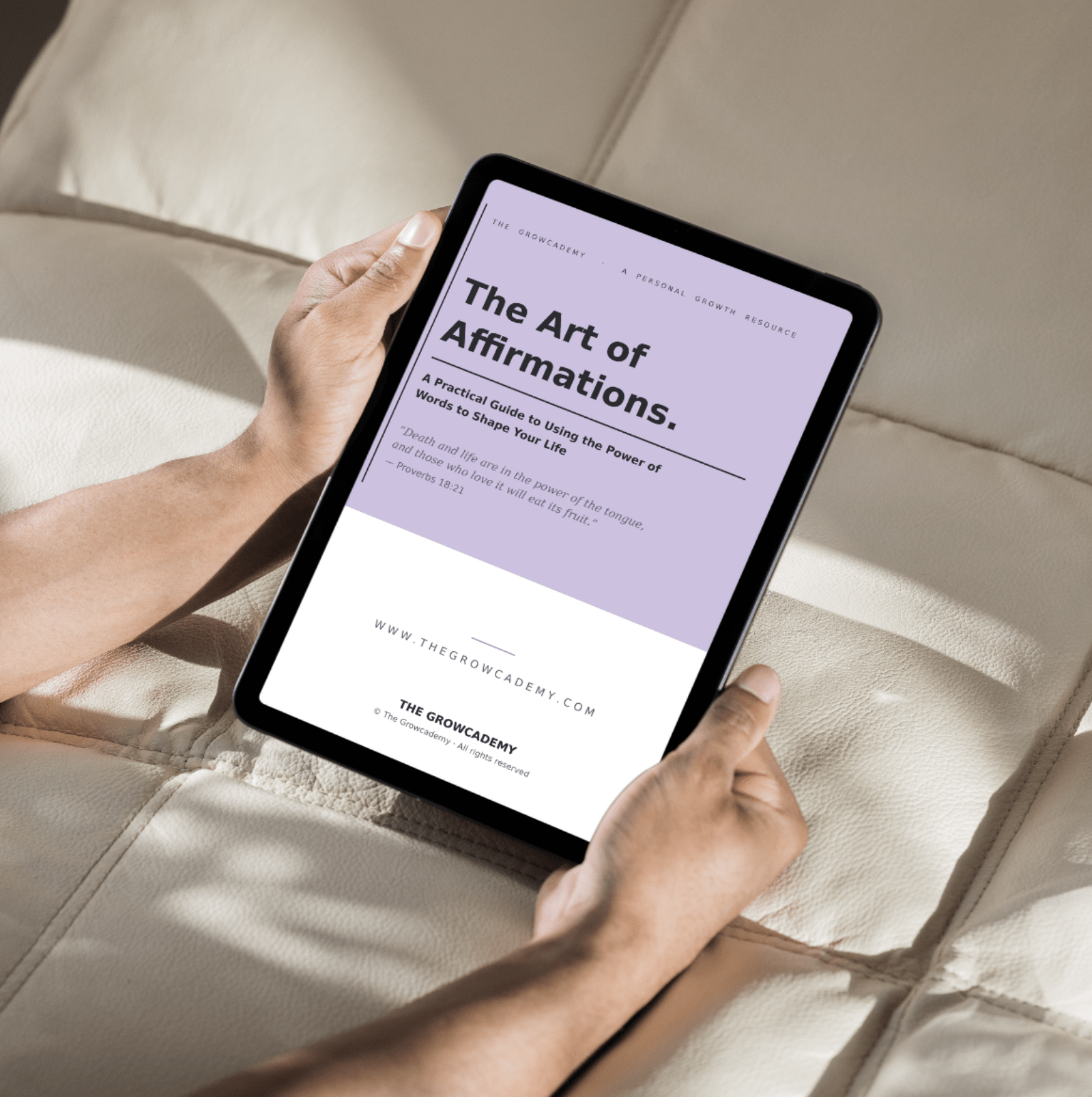 The Art of Affirmations faith-based affirmations guide cover — The Growcademy