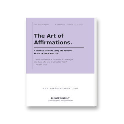 The Art of Affirmations faith-based affirmations guide cover — The Growcademy
