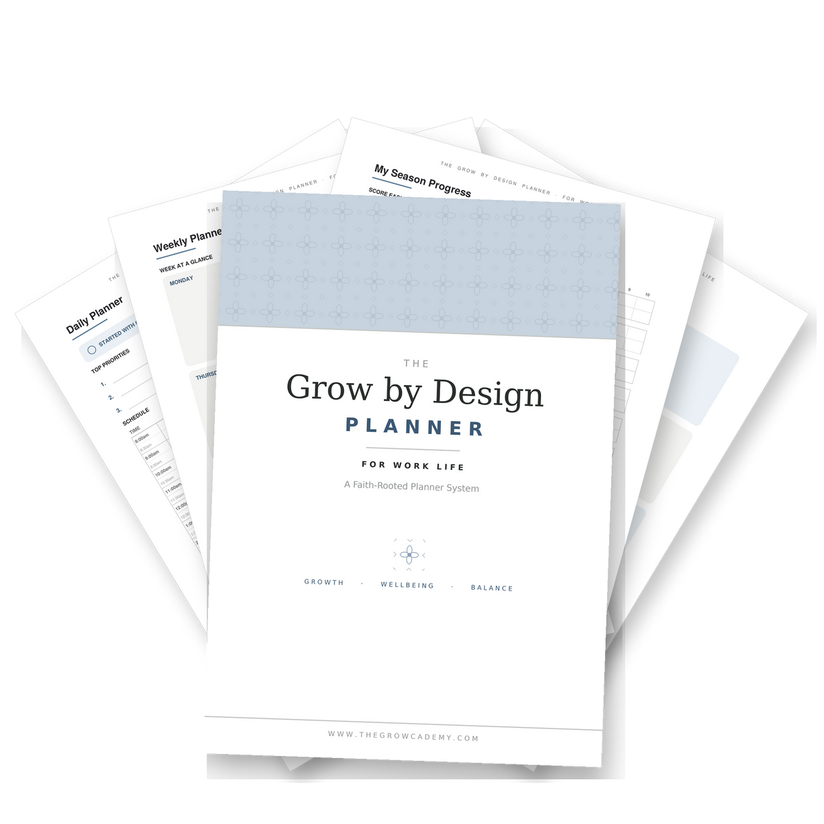Grow by Design Planner for Work Life – Undated 90-Day Planner - Printable or Digital