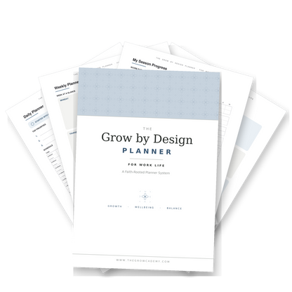 Grow by Design Planner for Work Life – Undated 90-Day Planner - Printable or Digital