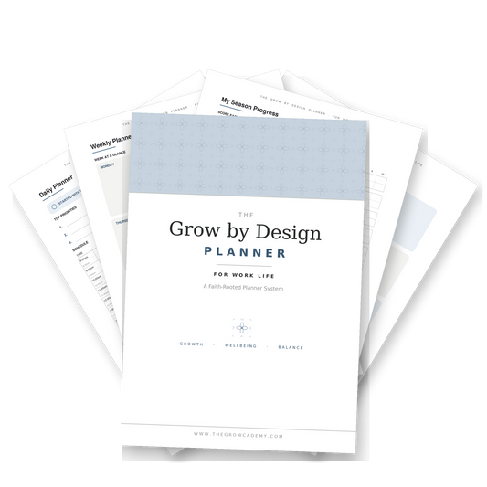 Grow by Design Planner for Work Life – Undated 90-Day Planner - Printable or Digital