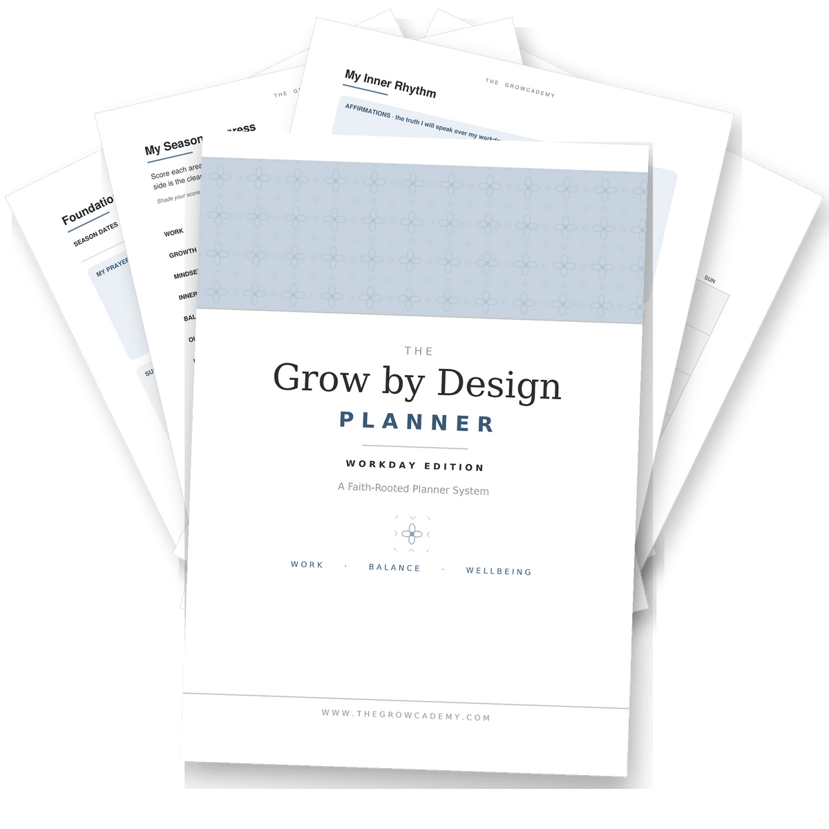 Grow by Design Planner Workday Edition – 12-Month Undated - Digital or Printable - The Growcademy
