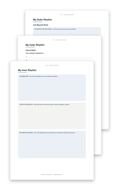 Grow by Design Planner Workday Edition – 12-Month Undated - Digital or Printable - The Growcademy