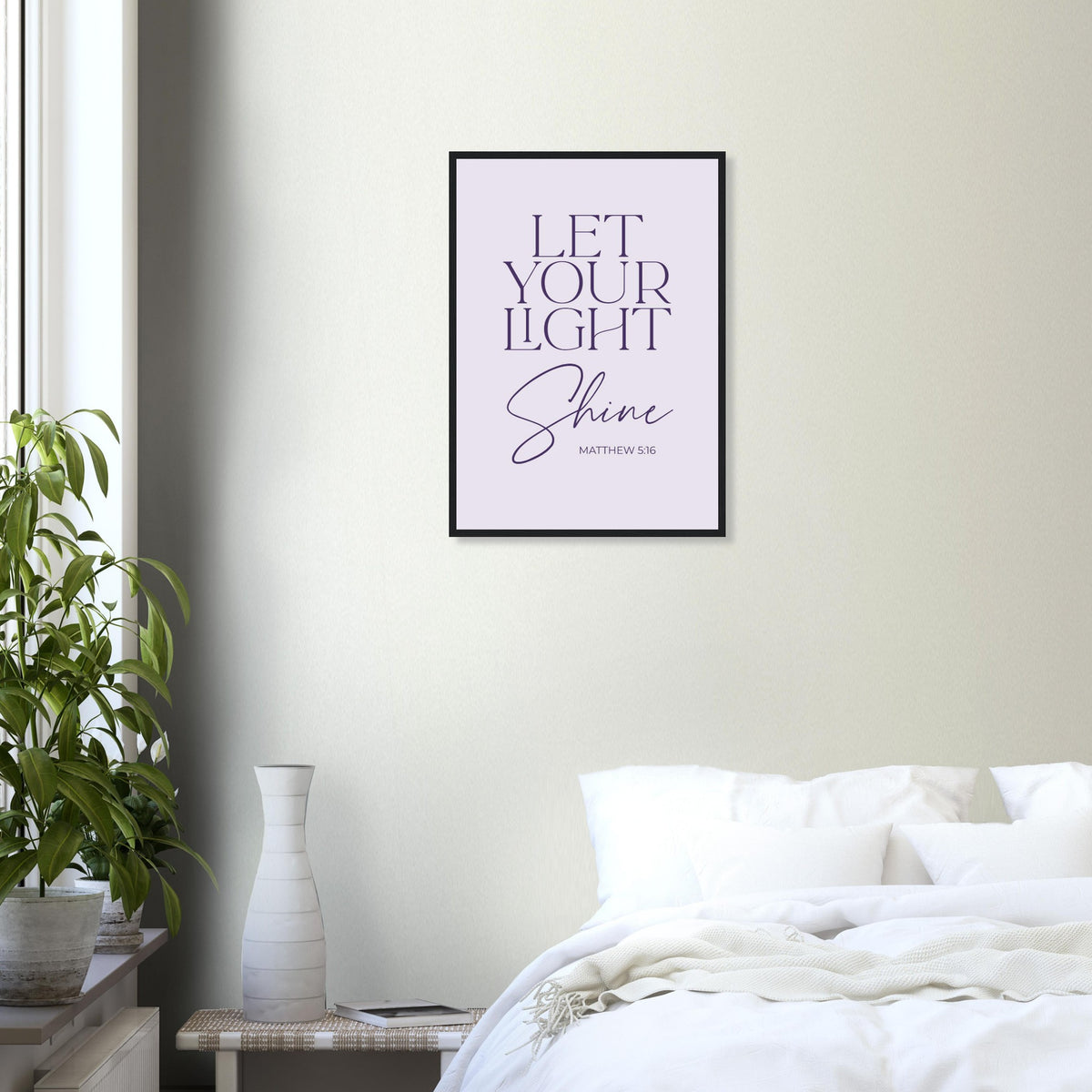 Let Your Light Shine Framed Print · Faith Wall Art - The Growcademy