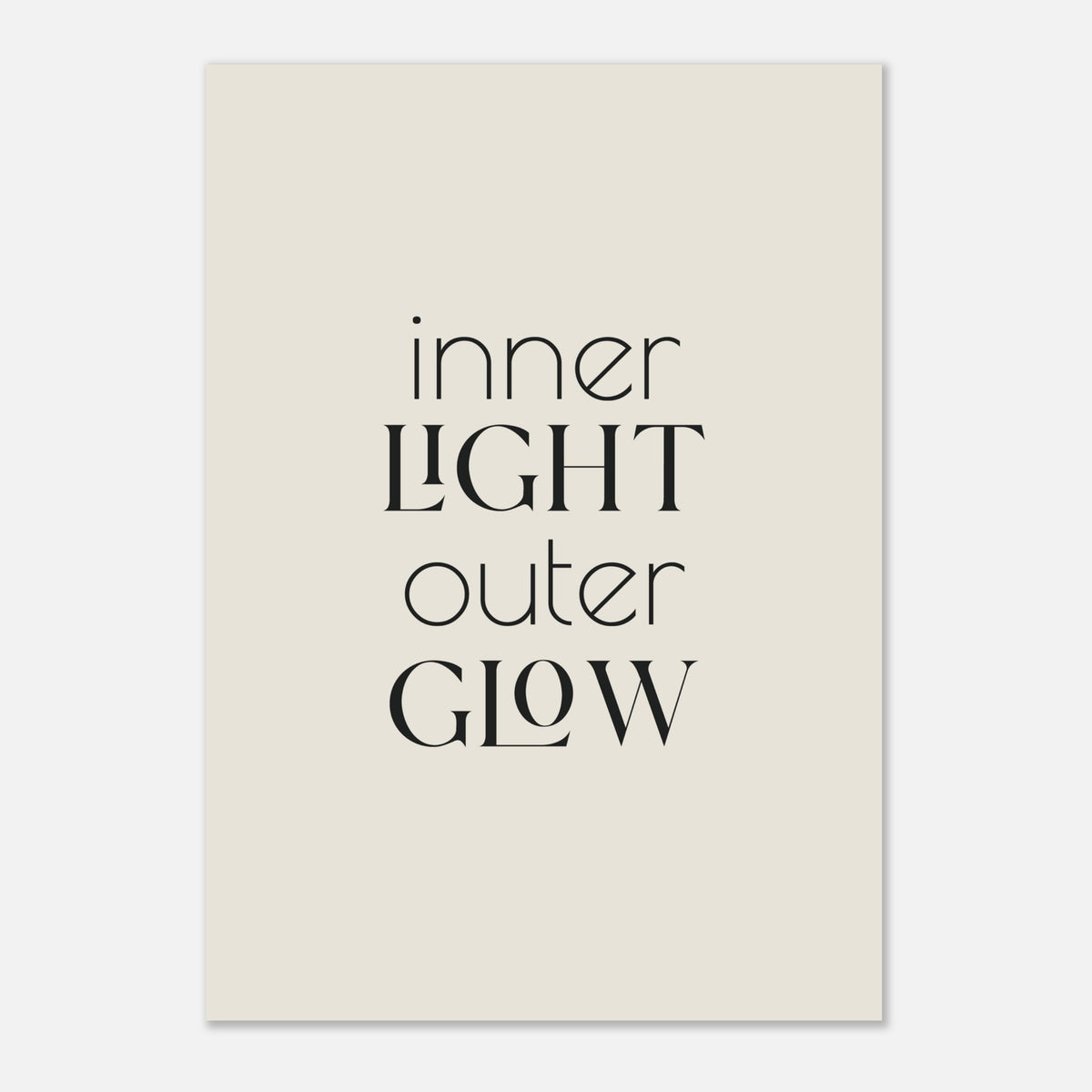 Inner Light, Outer Glow Art Print (Unframed) · Faith Wall Art - The Growcademy