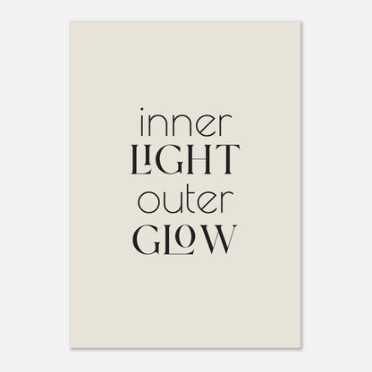 Inner Light, Outer Glow Art Print (Unframed) · Faith Wall Art - The Growcademy