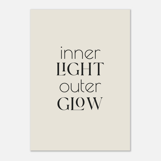 Inner Light, Outer Glow Art Print (Unframed) · Faith Wall Art - The Growcademy