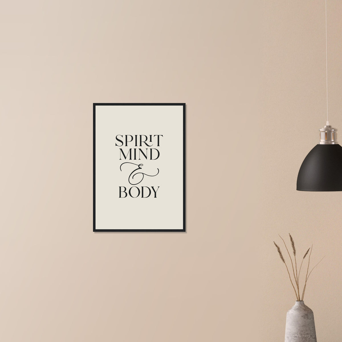 Spirit, Mind & Body Framed Print · Wellness Wall Art - The Growcademy