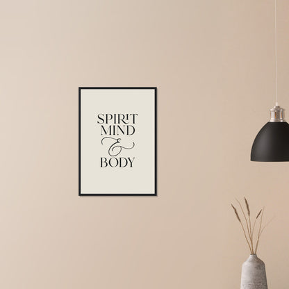 Spirit, Mind & Body Framed Print · Wellness Wall Art - The Growcademy