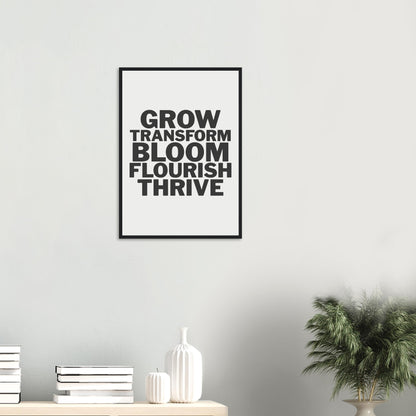 Growth Statement Framed Print · Inspirational Wall Art - The Growcademy