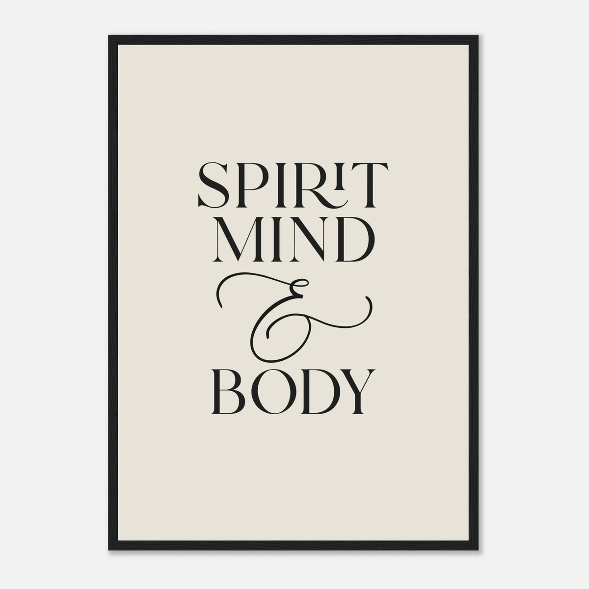 Spirit, Mind & Body Framed Print · Wellness Wall Art - The Growcademy