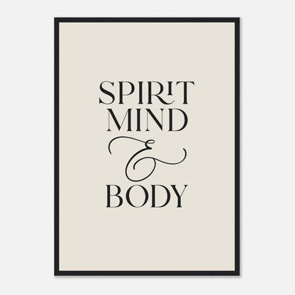Spirit, Mind & Body Framed Print · Wellness Wall Art - The Growcademy