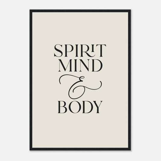Spirit, Mind & Body Framed Print · Wellness Wall Art - The Growcademy