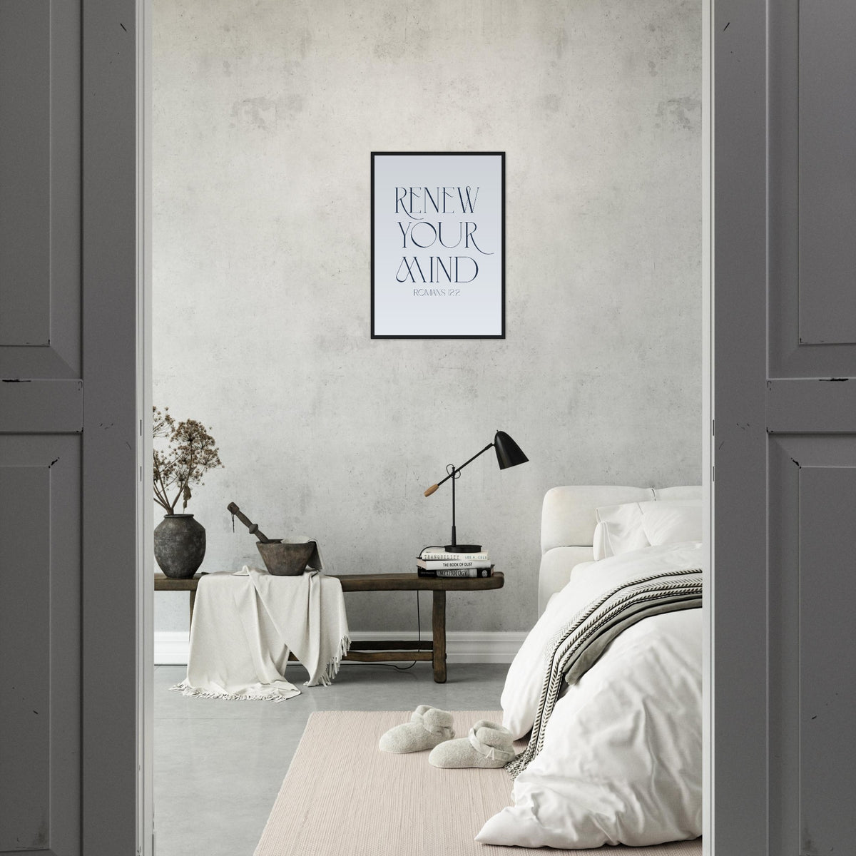 Renew Your Mind Framed Print · Romans 12:2 Faith Wall Art - The Growcademy