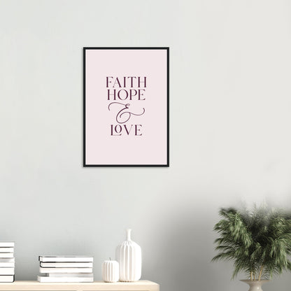 Faith, Hope & Love Framed Wall Art · Inspirational Wall Art - The Growcademy