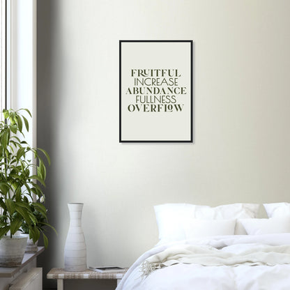 Words of Abundance Framed Print · Inspirational Wall Art - The Growcademy