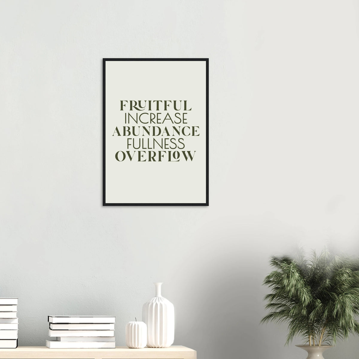 Words of Abundance Framed Print · Inspirational Wall Art - The Growcademy
