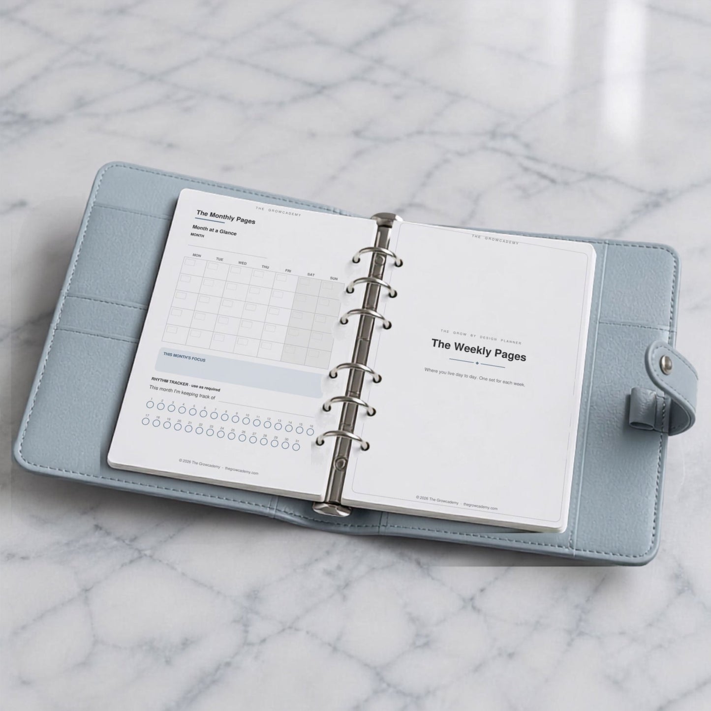 Grow by Design Planner Workday Edition – 12-Month Undated - Digital or Printable - The Growcademy